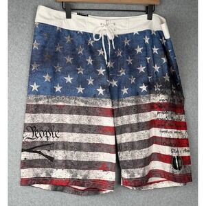 Howitzer American Flag Board Shorts Size 40 Patriotic Swim